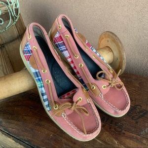 SPERRY Top-Sider Bluefish Wash Red Plaid Shoes